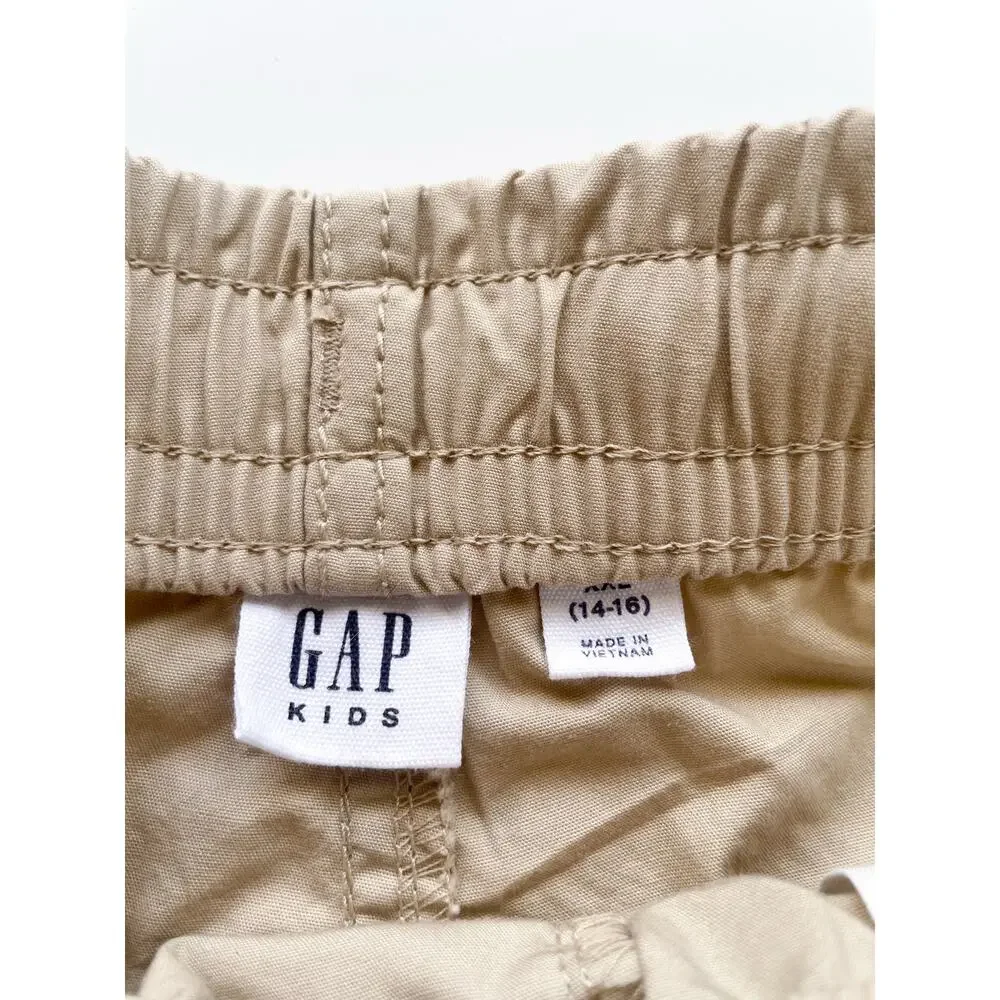 Boy's NWT Gap Cotton Khaki Pull-on Shorts Size 14-16